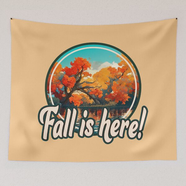 Item preview, Fall Is Here! || Cute Autumn Landscape by the Lake designed and sold by MadSwellDesigns.