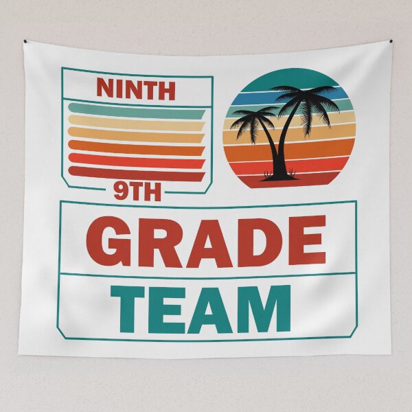 Item preview, Ninth Grade Team Retro Groovy Teacher Happy 9th Day Of School  designed and sold by Rami Khalifah.
