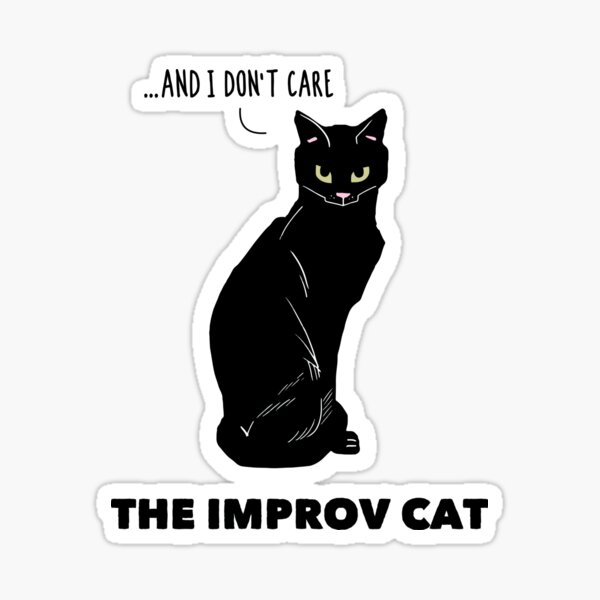 i be cooling bra idc bout nun cat meme funny positivity silly kitty  Sticker for Sale by bubbleiel