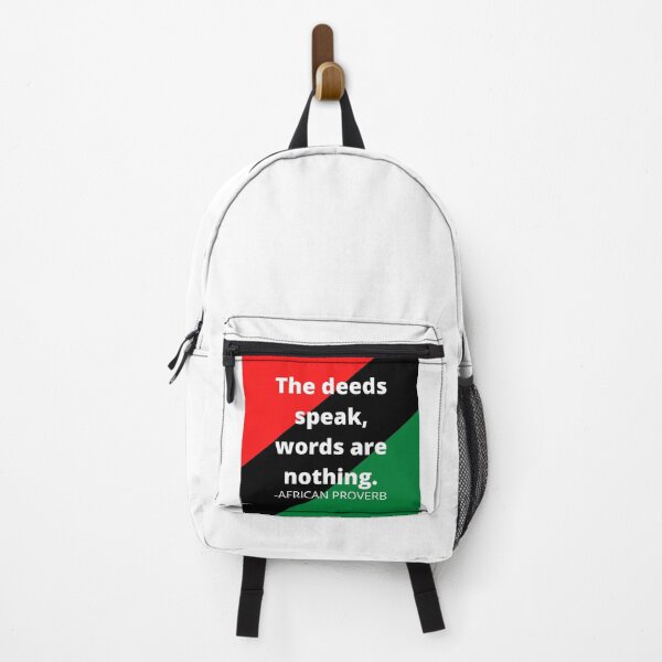 Item preview, African proverb: The deeds speak words are nothing. designed and sold by AfricanProverbs.