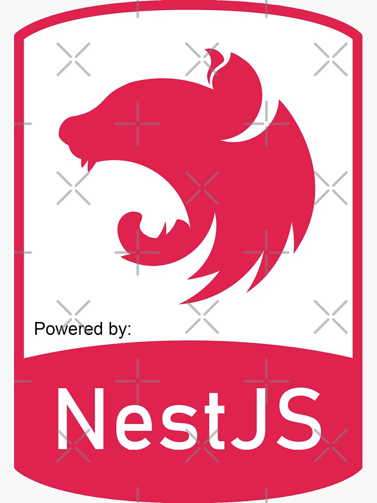 "Powered by nestjs | nestjs framework for node.js" Sticker for Sale by ...