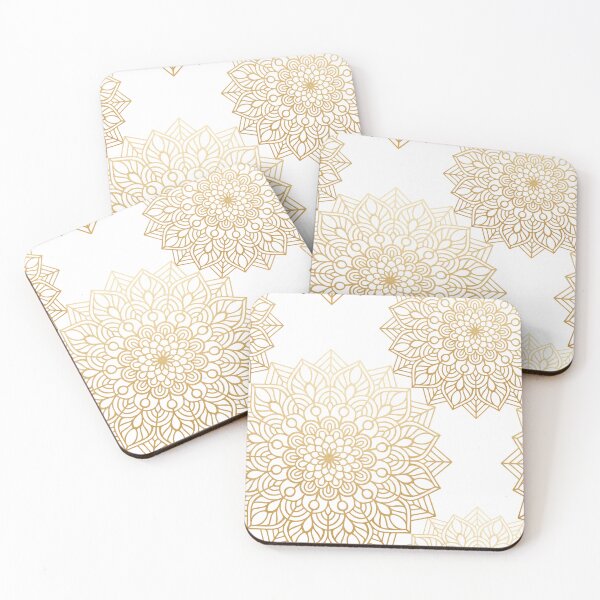 Item preview, Gold on White Mandala Pattern designed and sold by PirateAvocado.