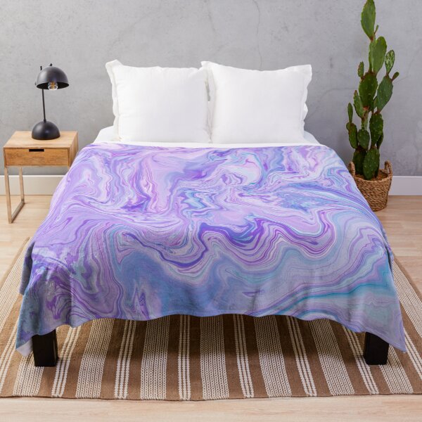 Item preview, Purple and Blue Digital Fluid Art Experiment 1 designed and sold by LuxeHurricane.