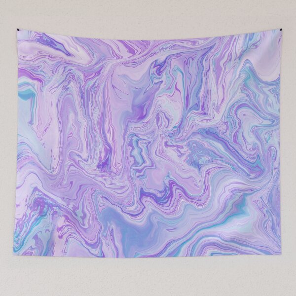 Item preview, Purple and Blue Digital Fluid Art Experiment 1 designed and sold by LuxeHurricane.
