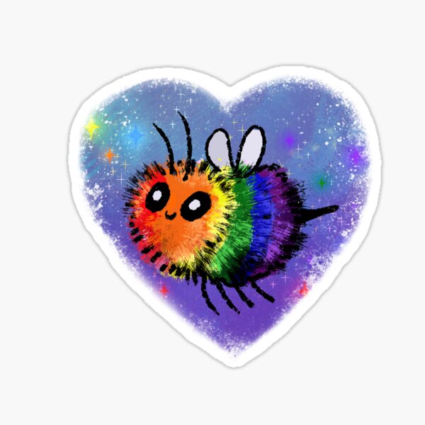 Rainbow Bee Sticker