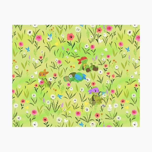 Item preview, Fleurs et tortues designed and sold by Fihuli.