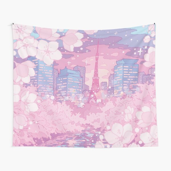Aperçu de l'œuvre Vue du lac de Tokyo le soir (couleurs pastel) créée et vendue par AnGoArt.