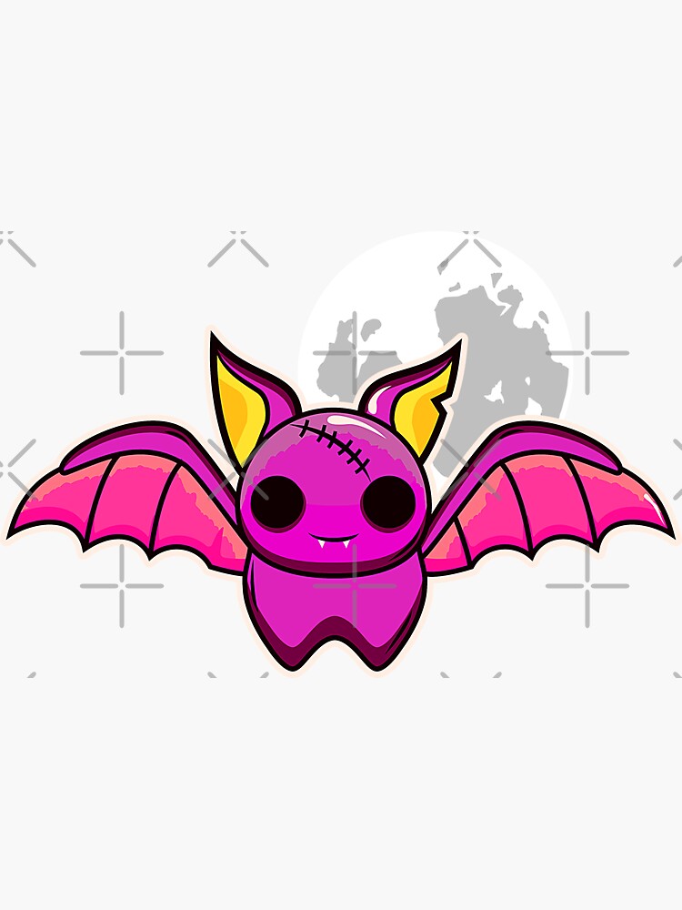 "Kawaii Bat" Sticker for Sale by chibicreative Redbubble