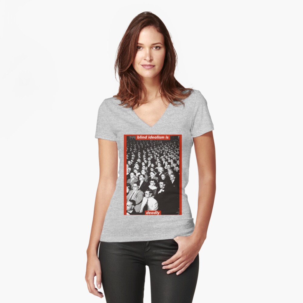 Item preview, Fitted V-Neck T-Shirt designed and sold by FastDraw11.