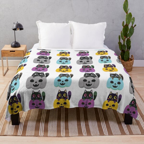 Item preview, Seamless cute Halloween cat pattern designed and sold by darshants.