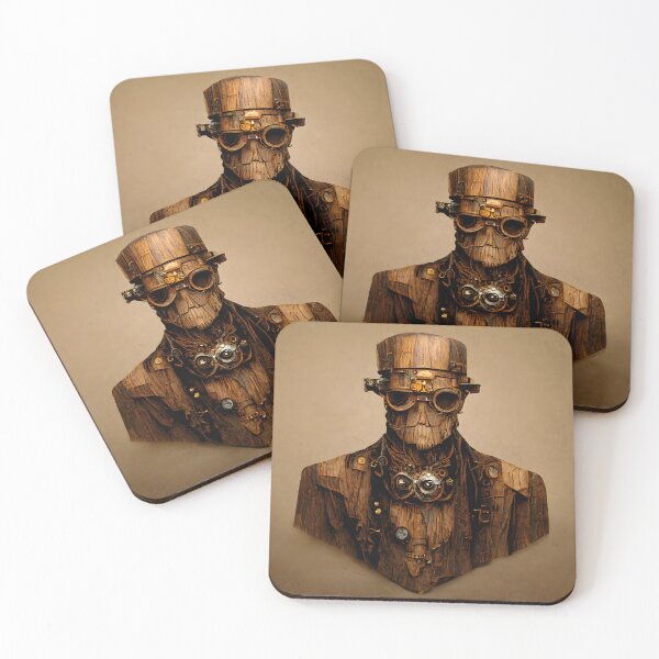 Item preview, Wooden steampunk man designed and sold by skjaldm0.