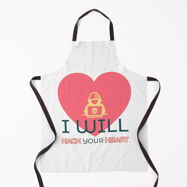 Item preview, I Will Hack Your Heart Funny Love Text Design designed and sold by RiyonArts.