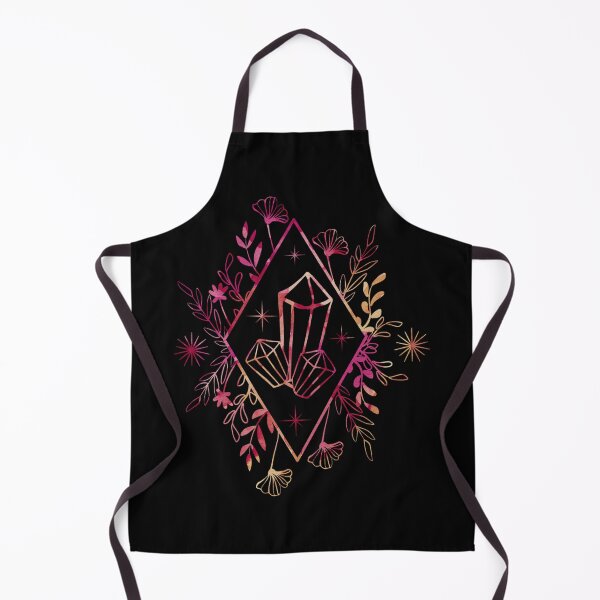 Item preview, Witchy Crystal Gem Floral Flower Diamond | Summer Vibe Colours | Black Background:: designed and sold by LifeAndWonder.