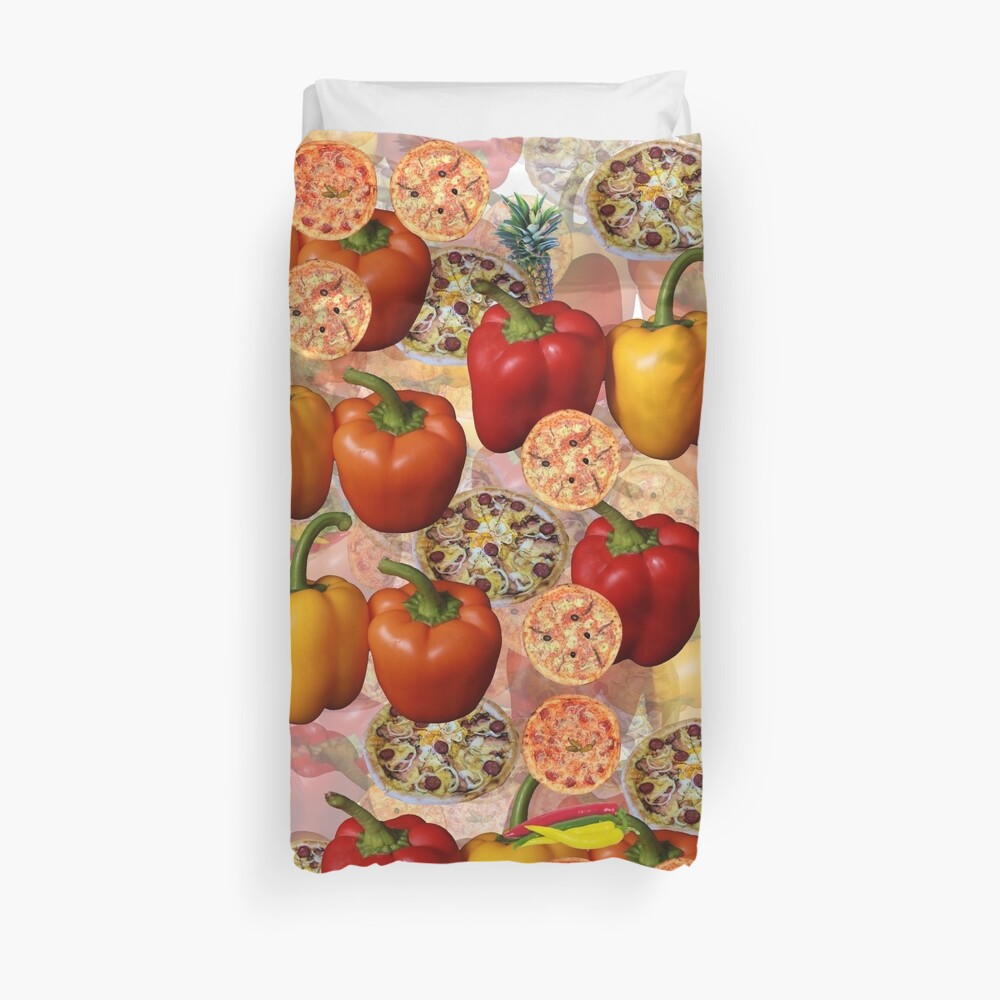 Italian Style Pizza Food Duvet Cover Duvet Cover