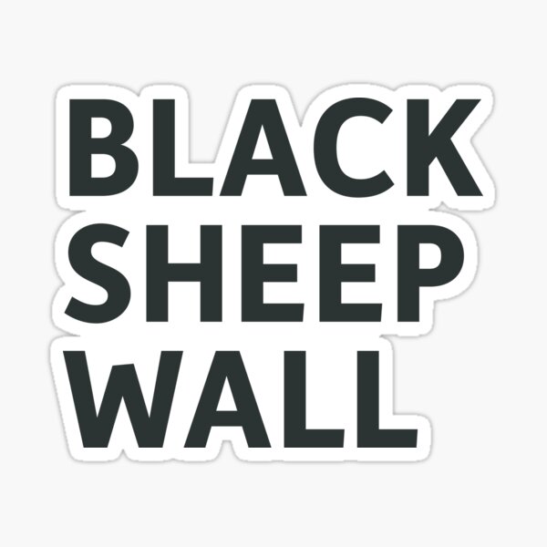 "Black sheep wall" Sticker for Sale by SillyQuotes Redbubble