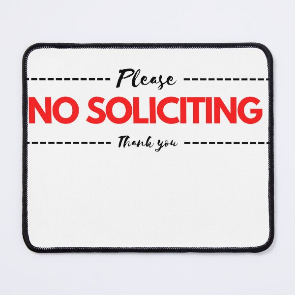 Item preview, No Soliciting Sticker Decal Window Sign Graphic Bin Car Safety designed and sold by Ssimo30.