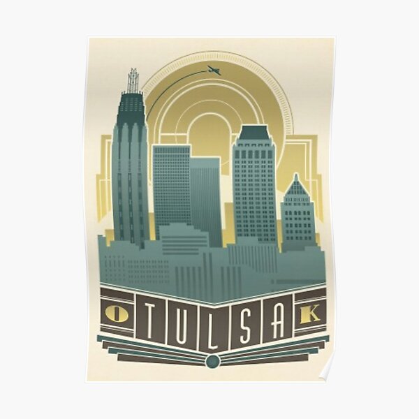 "Tulsa Oklahoma Vintage Travel Poster Tulsa Tourism Poster" Poster for Sale by TravelPosters