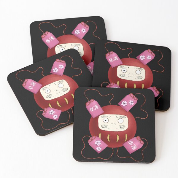 Item preview, daruma doll omamori japanese lucky charms designed and sold by indiVisibl.