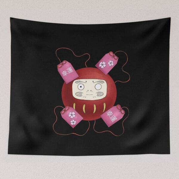 Item preview, daruma doll omamori japanese lucky charms designed and sold by indiVisibl.