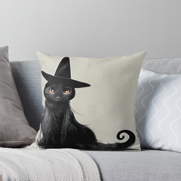 Item preview, Black Cat Witch Hat designed and sold by SteampunkJuni.