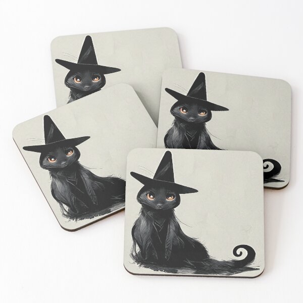 Item preview, Black Cat Witch Hat designed and sold by SteampunkJuni.