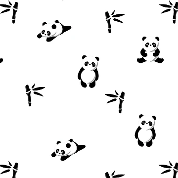 Artwork thumbnail, Panda pattern by Sunset Design