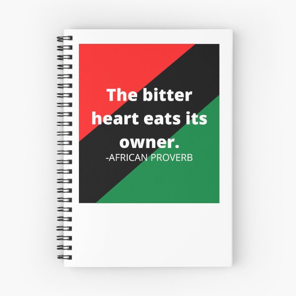 Item preview, African saying: The bitter heart eats its owner. designed and sold by AfricanProverbs.