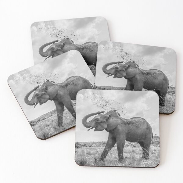 Item preview, Elephant having a mud bath designed and sold by Silke Kapfer.