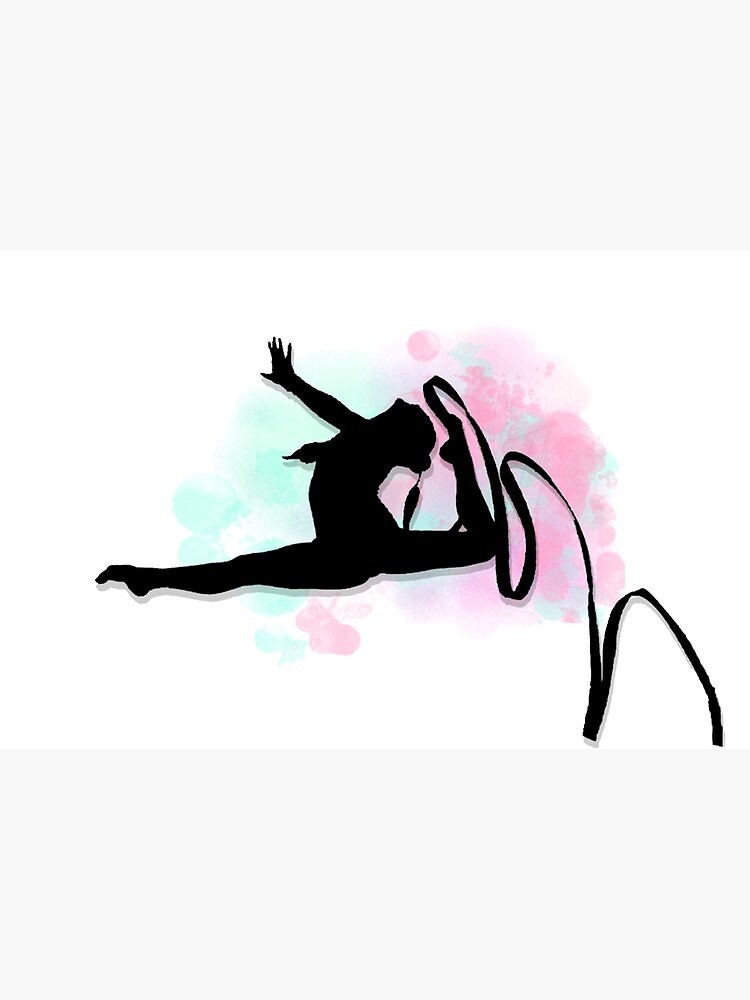 rhythmic gymnastics ribbon silhouette