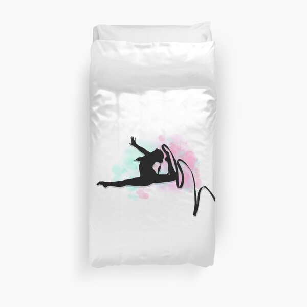 Silhouette de ruban de gymnaste rythmique Housse de couette