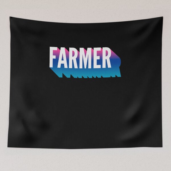 Item preview, Farmer With Long Gradient Shadow designed and sold by SVPOD.