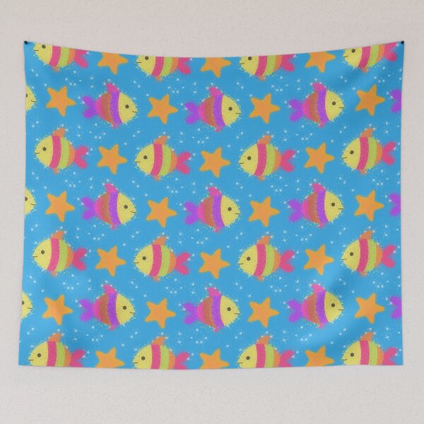 Item preview, Cute Fish And Starfish Pattern designed and sold by Almdrs.