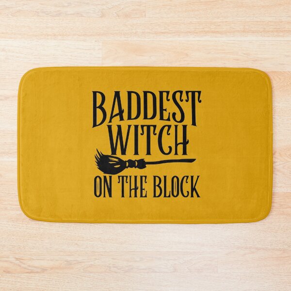 Item preview, Funny Witch Halloween Baddest Witch On The Block With Broom designed and sold by UniQueensShop.