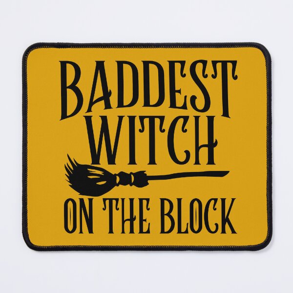 Item preview, Funny Witch Halloween Baddest Witch On The Block With Broom designed and sold by UniQueensShop.