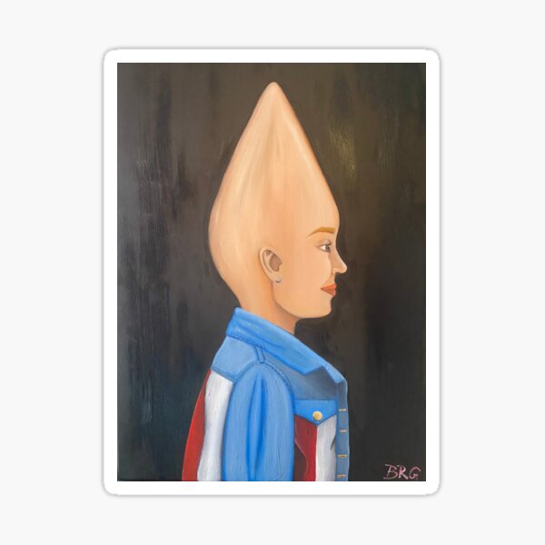 "Connie Conehead" Sticker for Sale by BRGart Redbubble