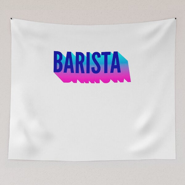 Item preview, Barista With Long Gradient Shadow designed and sold by SVPOD.