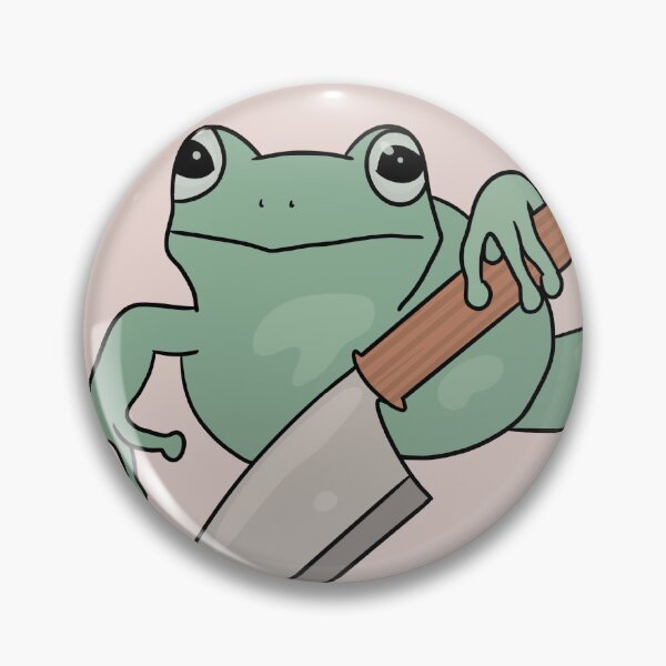 Item preview, Frog w/ knife pin style 1 designed and sold by Its-vailentino.