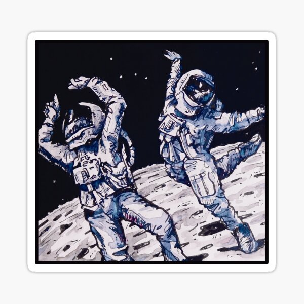 Item preview, Astronauts dancing on the moon designed and sold by Fernand de Wolf.