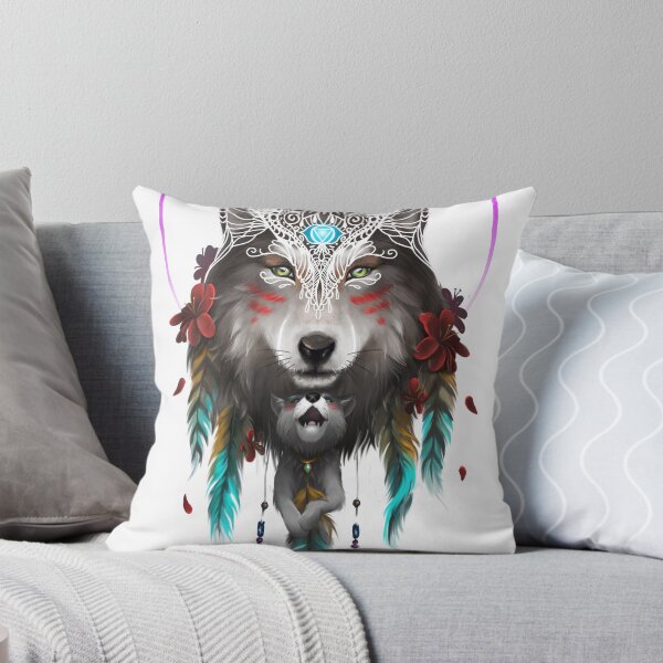 Item preview, wolf dreamcatcher designed and sold by ntdespoina.