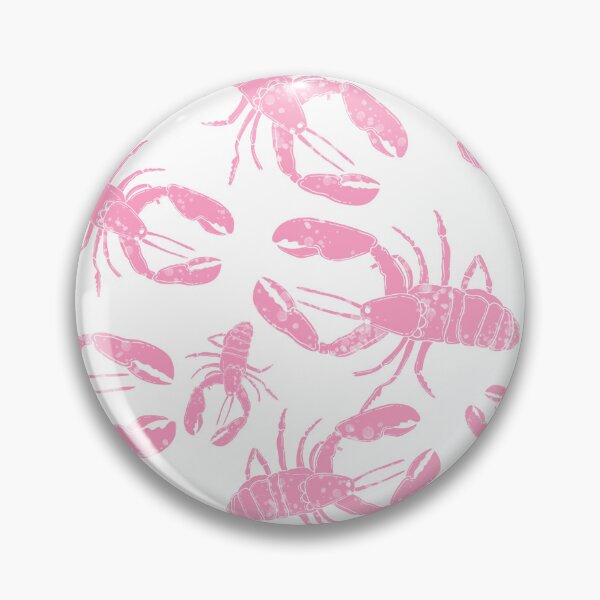 Item preview, Lobsters - Block Lino Print Lobsters - Crustacean Core - Pink  designed and sold by RosalieReeves.