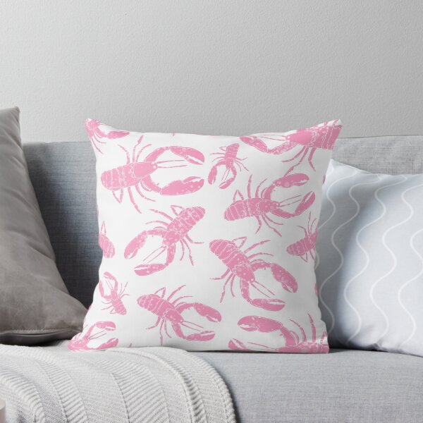 Item preview, Lobsters - Block Lino Print Lobsters - Crustacean Core - Pink  designed and sold by RosalieReeves.