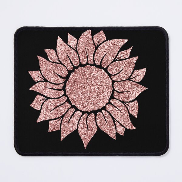 Item preview, Cute Rose Gold Glitter SunFlower designed and sold by TrendyGlitter.