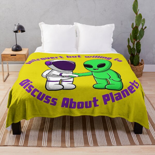 Item preview, Introvert But Willing To Discuss About Planets funny Aliens and Astronaut Meet designed and sold by Artistusha.