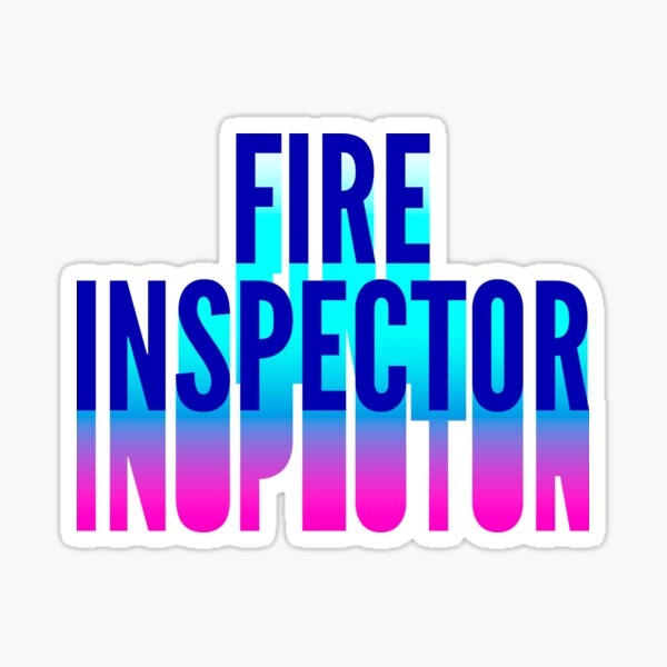 "Fire inspector With Long Gradient Shadow" Sticker for Sale by SVPOD
