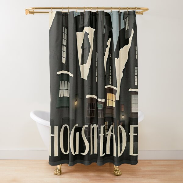 Harry Potter shower curtain bathroom decoration and clasp
