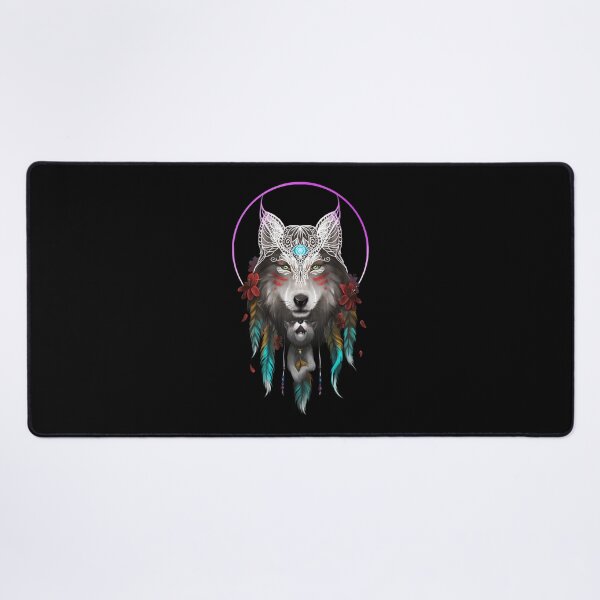 Item preview, wolf dreamcatcher designed and sold by ntdespoina.