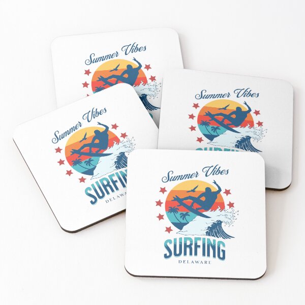 Item preview, Summer Vibes Surfing Delaware USA designed and sold by gratefulshop.