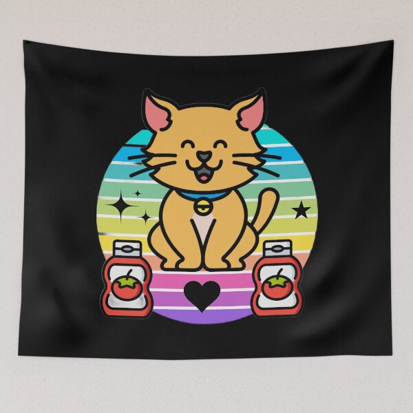 Item preview, Cat Ketchup funny-Chup Funny Food Pun designed and sold by Trucker10.