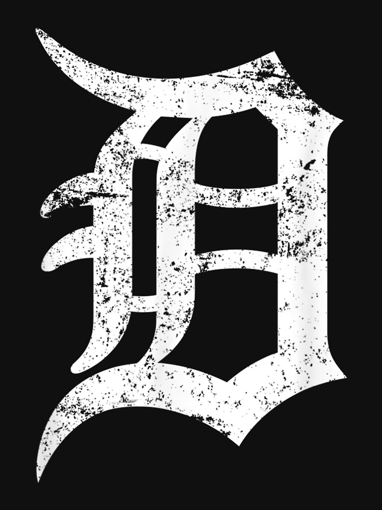  Distressed Detroit D Lettering Design Pullover Hoodie : Sports  & Outdoors