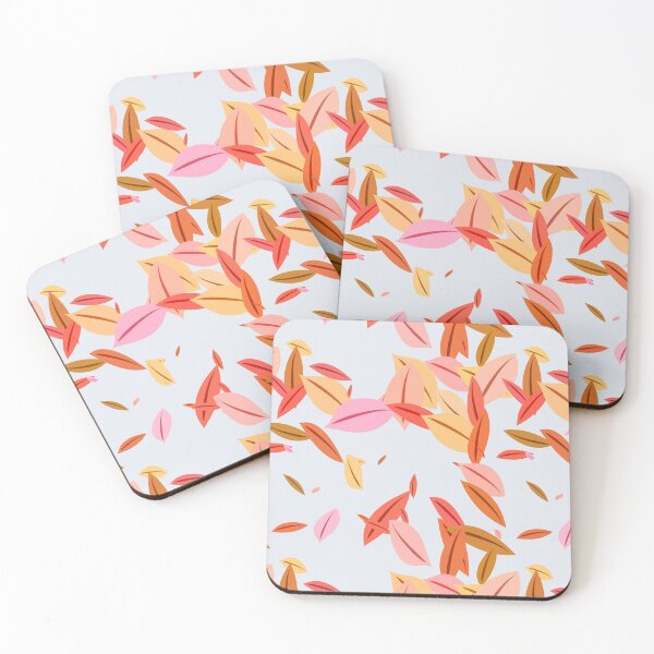 Item preview, Colored pink autumn leaves illustration designed and sold by softpixel.